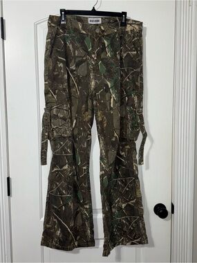 Disclosure Wide Leg Camo Cargo Pants Women’s Size 17/33 Y2K